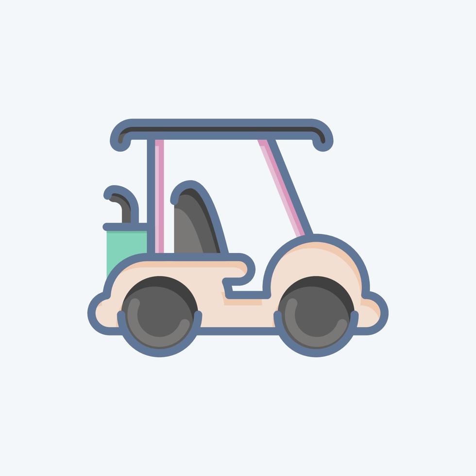 Icon Golf Cart. related to Sports Equipment symbol. doodle style. simple design editable. simple illustration vector