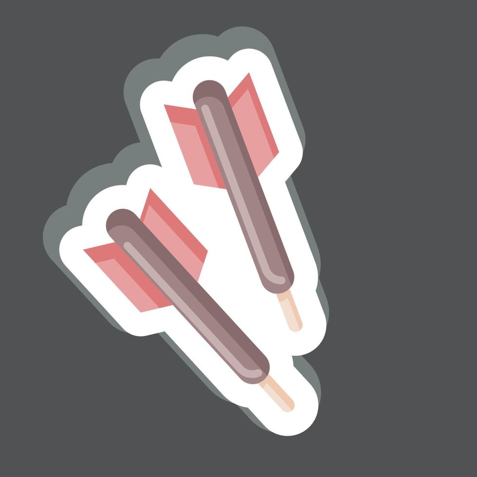 Sticker Darts. related to Sports Equipment symbol. simple design editable. simple illustration vector