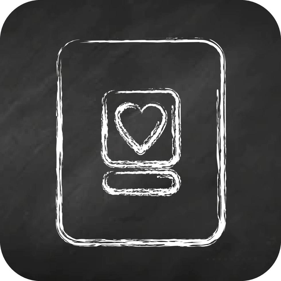 Icon Photo Album. related to Photography symbol. chalk style. simple design editable. simple illustration vector