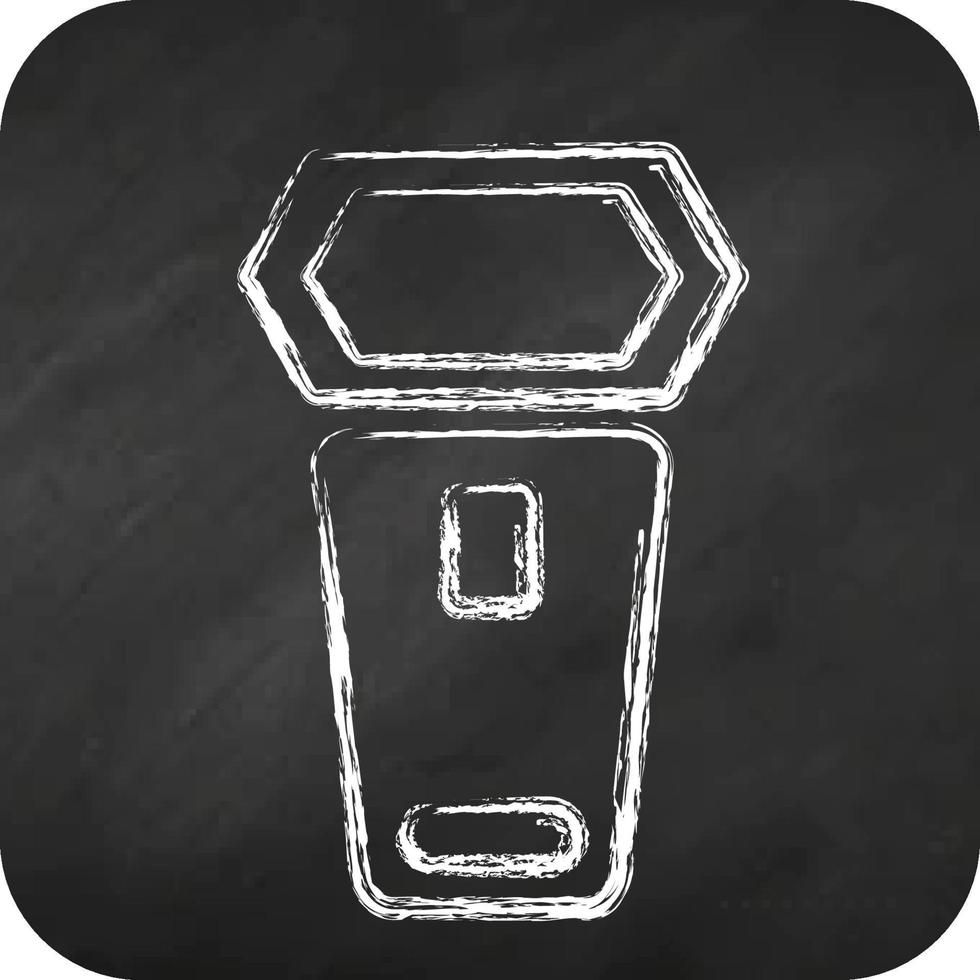 Icon On Camera Lighting. related to Photography symbol. chalk style. simple design editable. simple illustration vector