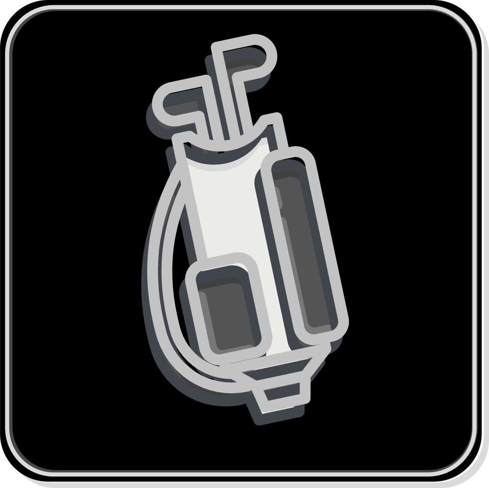 Icon Golf Bag. related to Sports Equipment symbol. glossy style. simple design editable. simple illustration vector