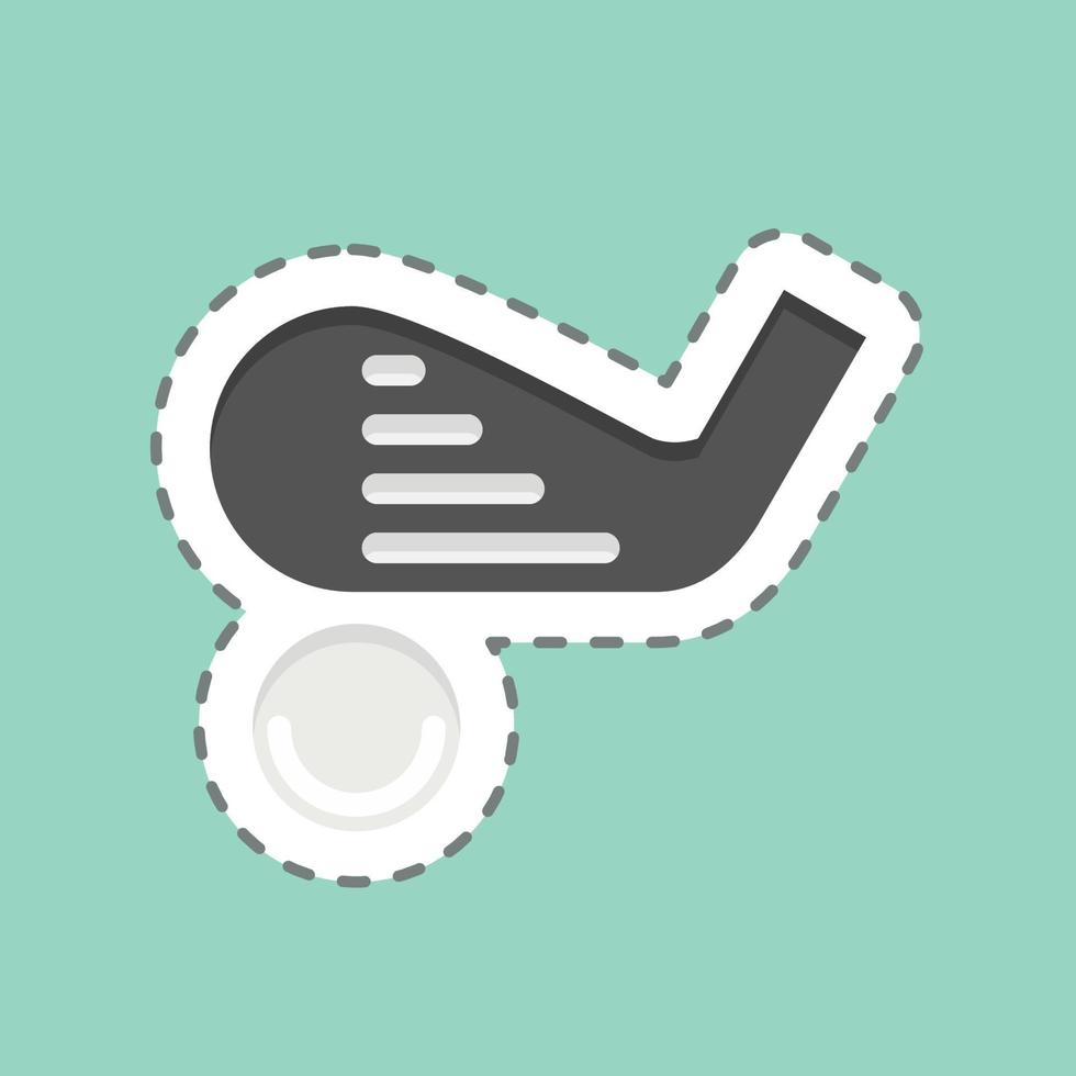 Sticker line cut Hosel. related to Sports Equipment symbol. simple design editable. simple illustration vector