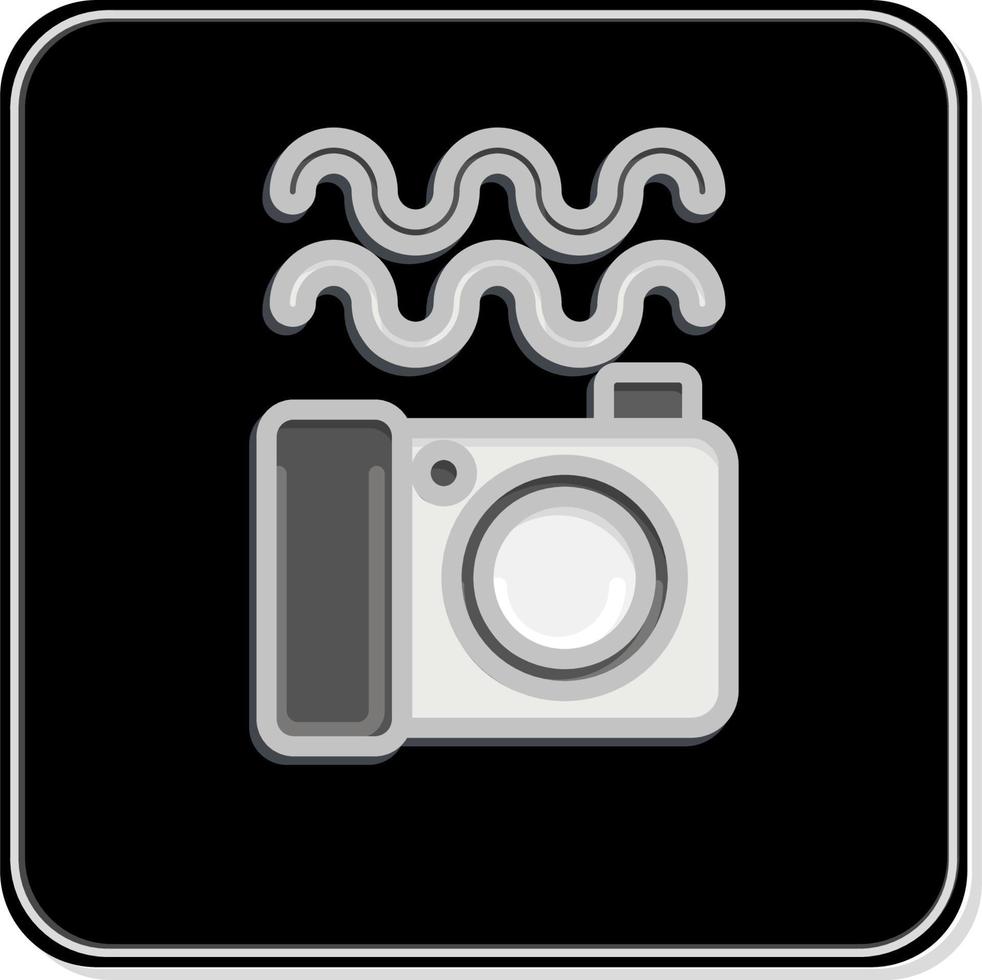 icono de la fotografía submarina. relacionado con el símbolo de la fotografía. estilo brillante. diseño simple editable. ilustración sencilla vector