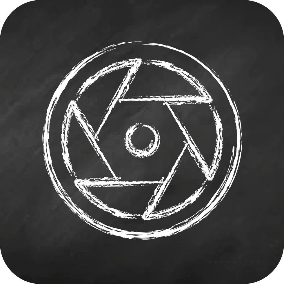 Icon Camera Lens. related to Photography symbol. chalk style. simple design editable. simple illustration vector