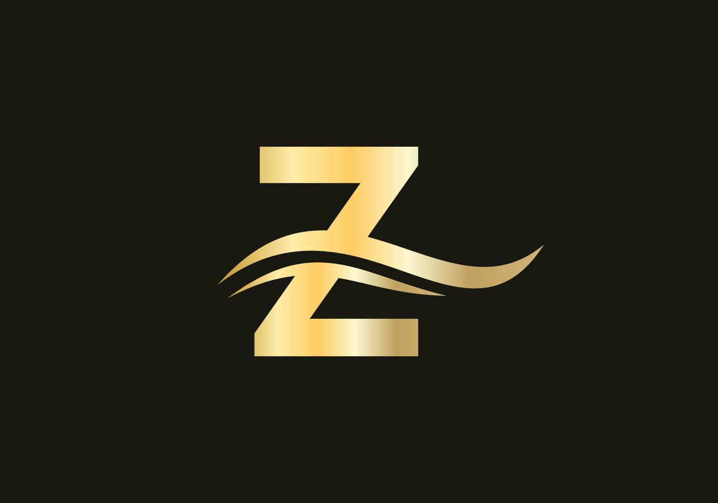 plantilla de vector de diseño de logotipo de letra z swoosh