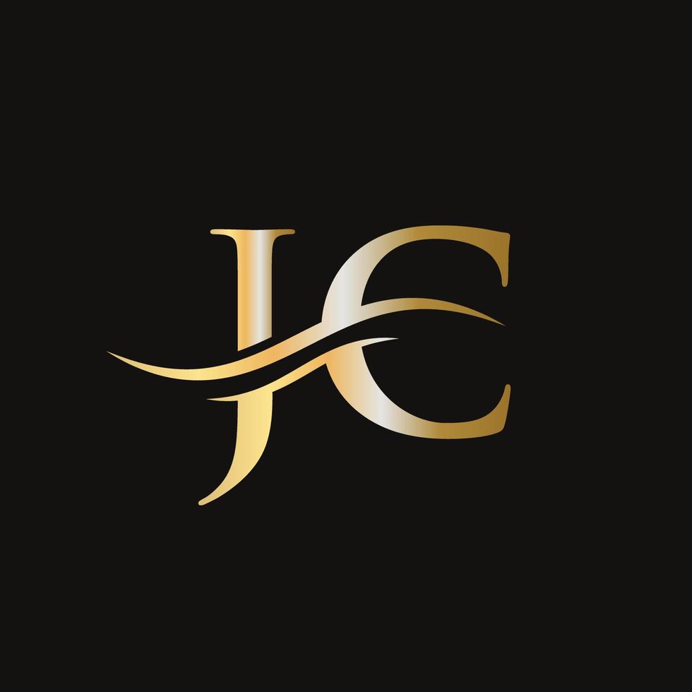 diseño de logotipo jc. diseño inicial del logotipo de la letra jc vector