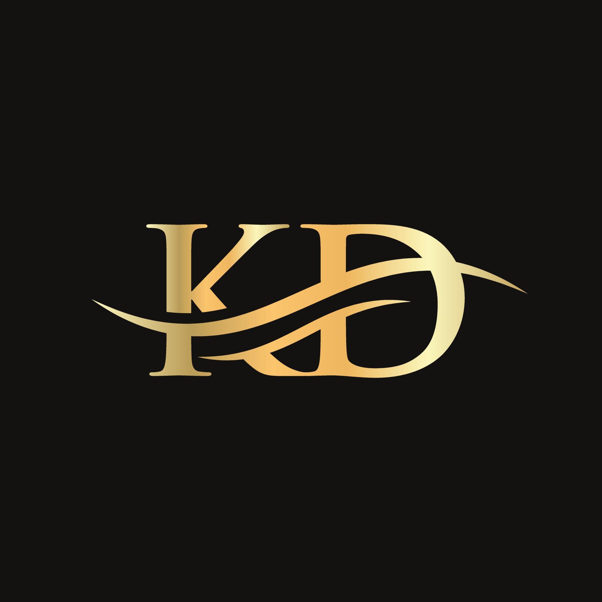 diseño de logotipo kd. diseño inicial del logotipo de la letra kd 17192923 Vector en Vecteezy