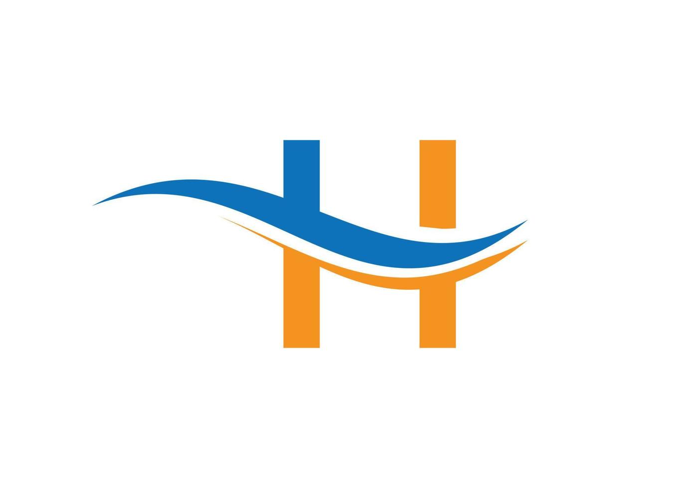 diseño del logotipo del monograma h para la identidad empresarial y empresarial vector