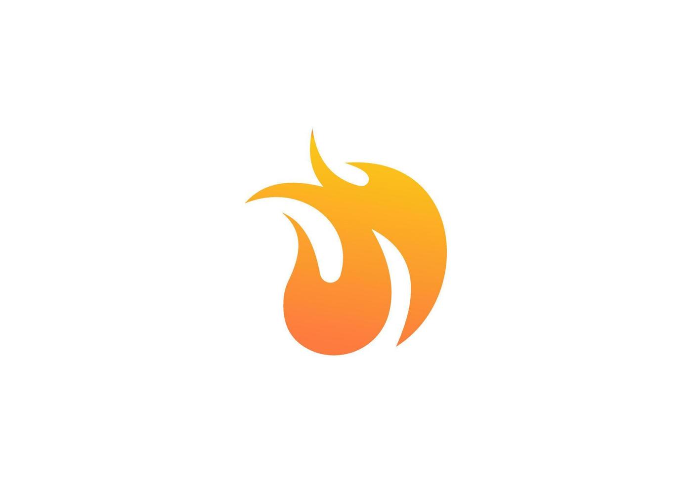 Fire logo. Fire flame burn, vector black line icon. Flammable warning or spicy food label, burning hot fire flame sign