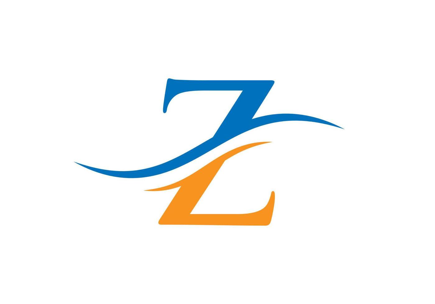 diseño del logotipo de la letra z. plantilla de vector de logotipo z