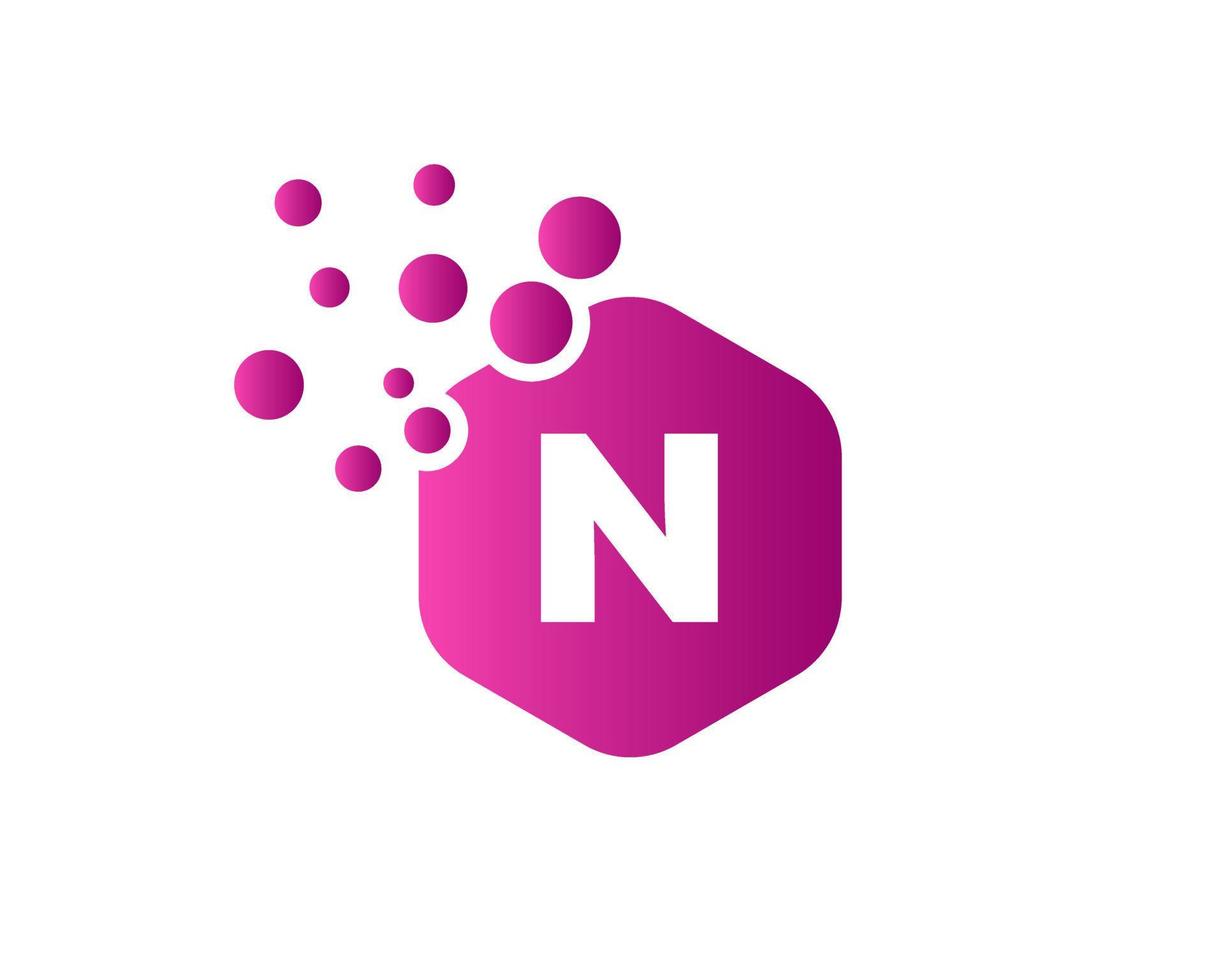 Letter N Logo For Technology Symbol vector