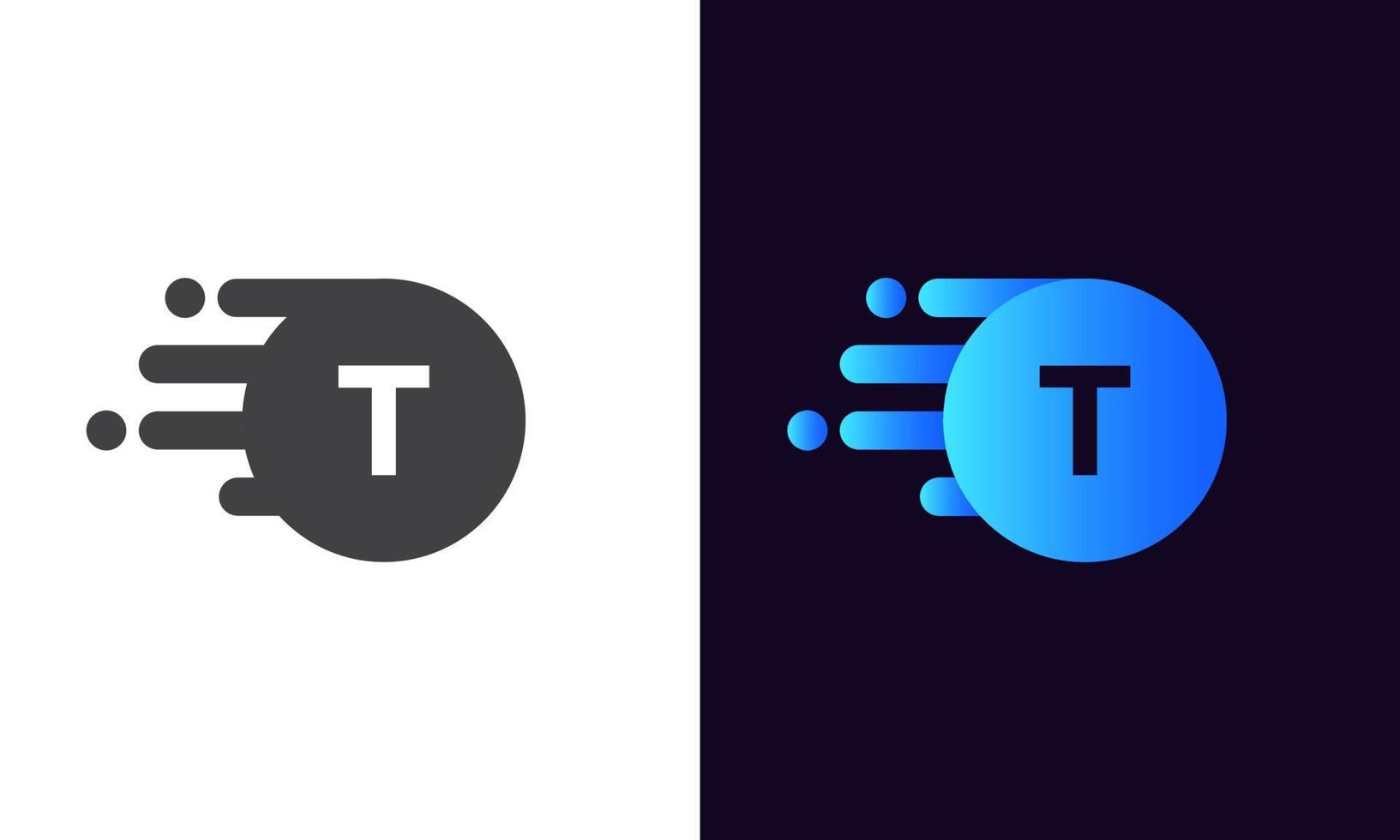 Letter T Technology Logo Design Template. Modern Logotype Symbol vector