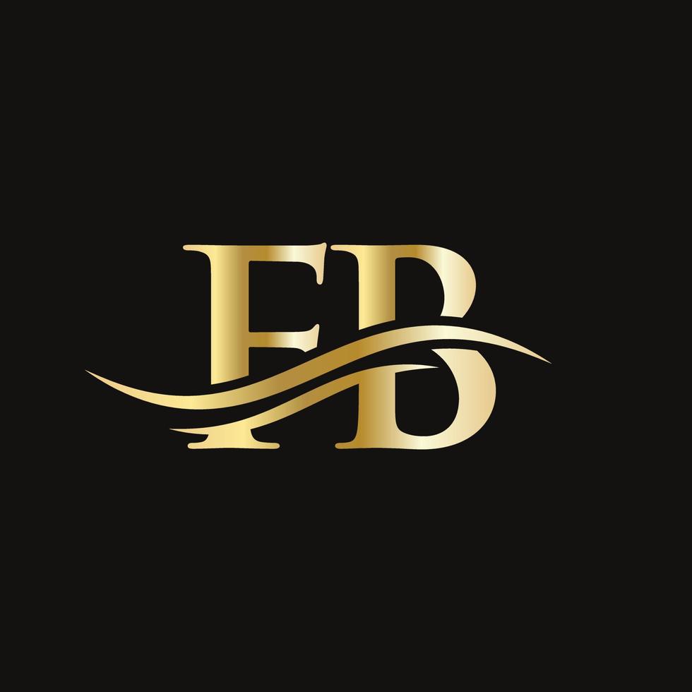 logotipo vinculado a la carta fb para la identidad comercial y de la empresa. plantilla de vector de logotipo de letra inicial fb.