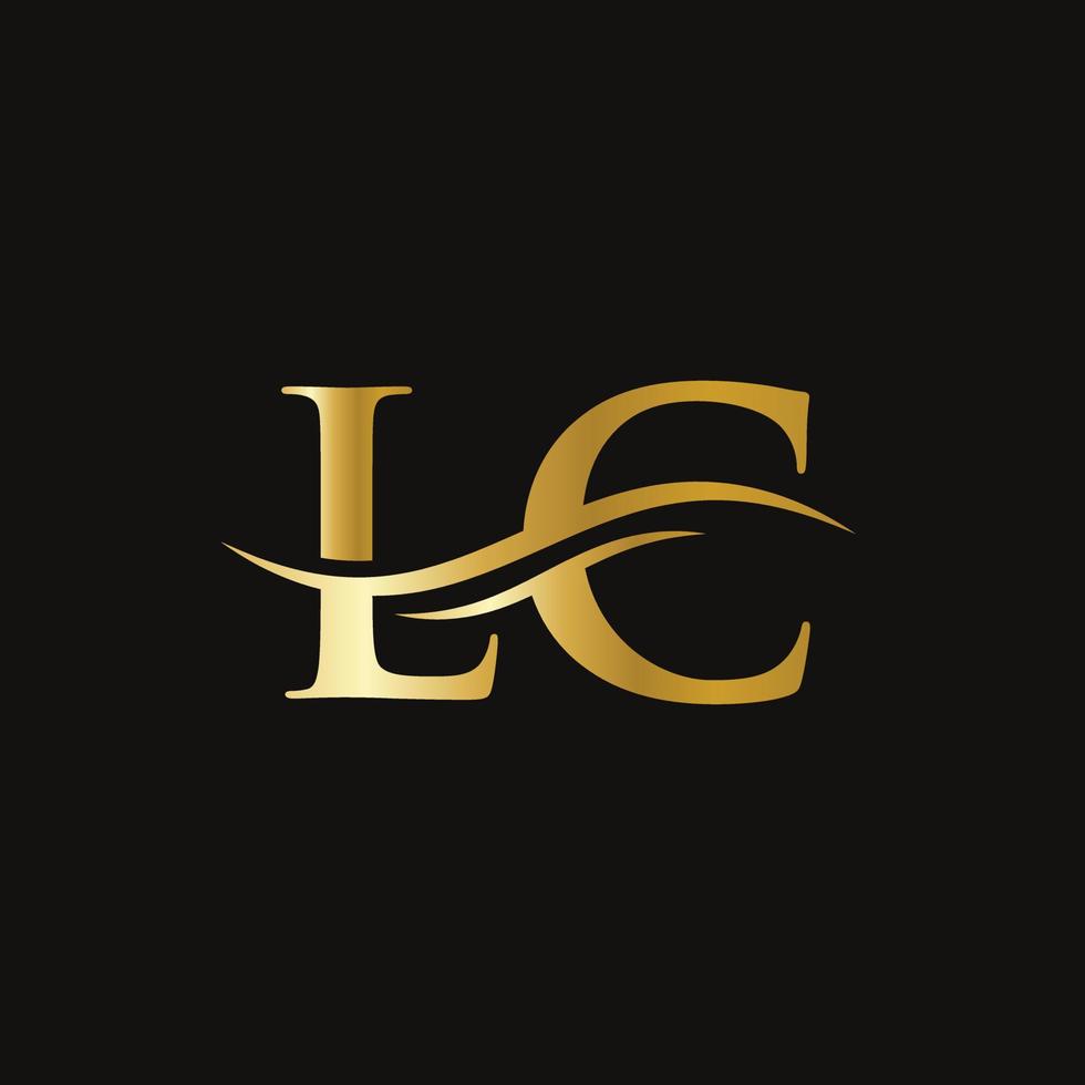 logotipo vinculado a la letra lc para la identidad comercial y de la empresa. plantilla de vector de logotipo de letra inicial lc.