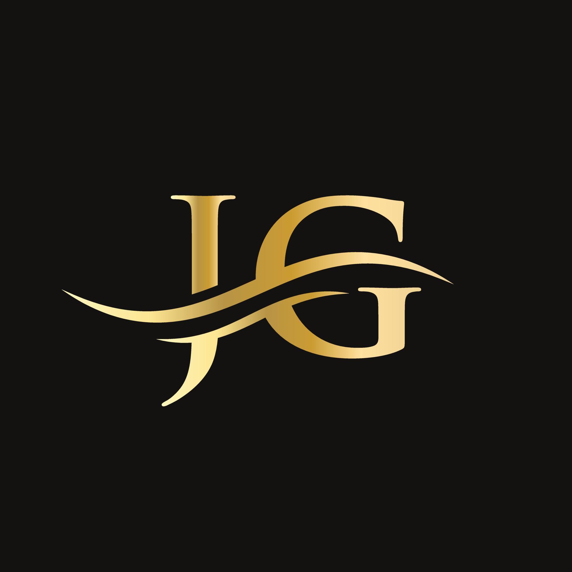 logotipo vinculado a la letra jg para la identidad comercial y de la