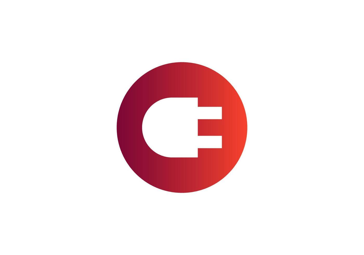 Electric plug logo design, power socket icon vector