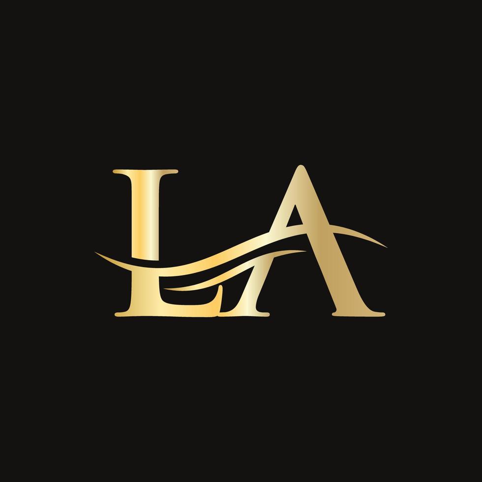 LA letter logo. Initial LA letter business logo design vector template