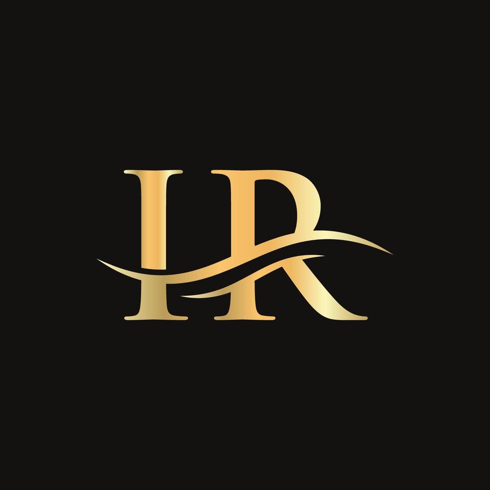 IR logo design. Initial IR letter logo design vector