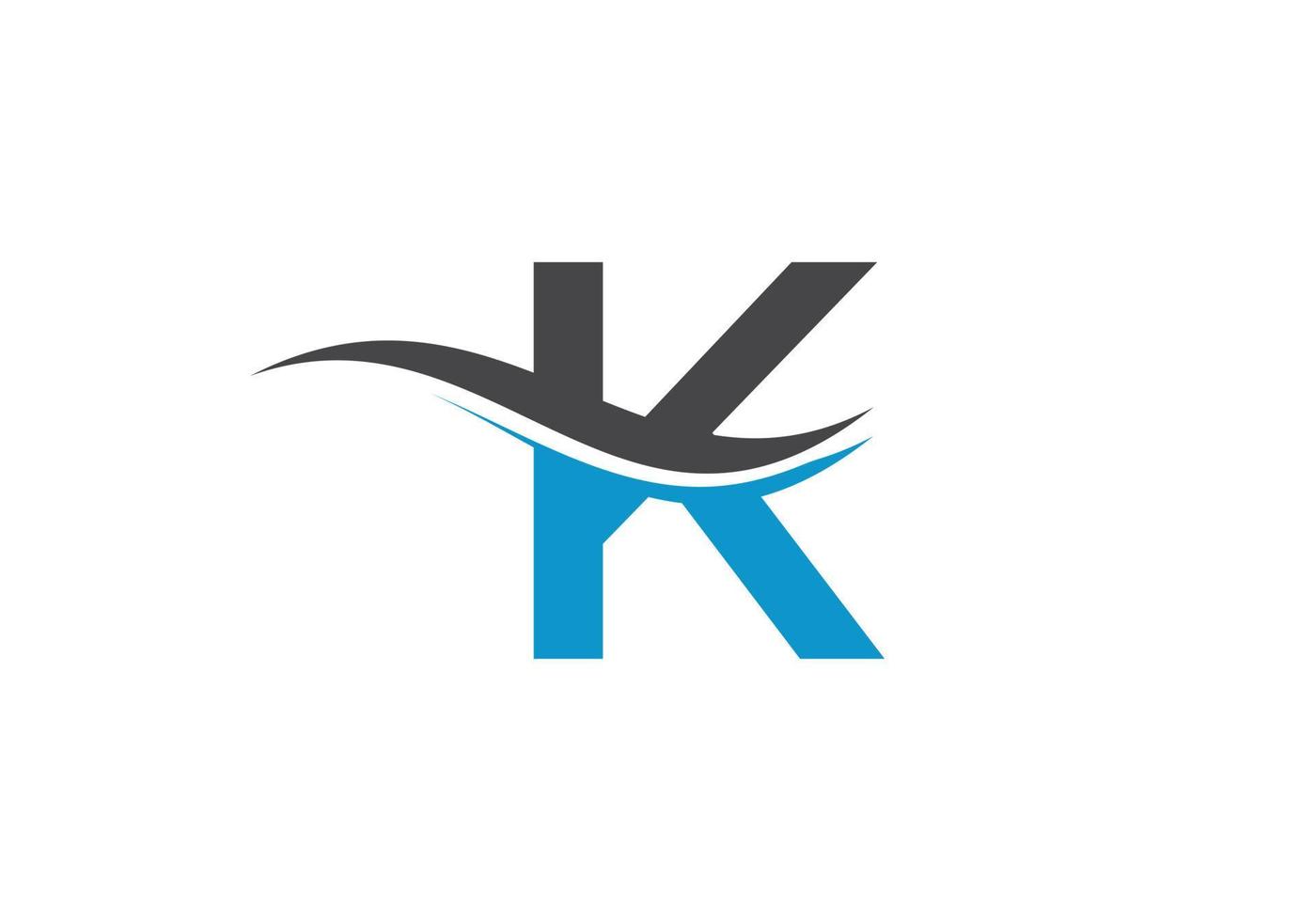 diseño del logotipo del monograma k para la identidad empresarial y empresarial vector