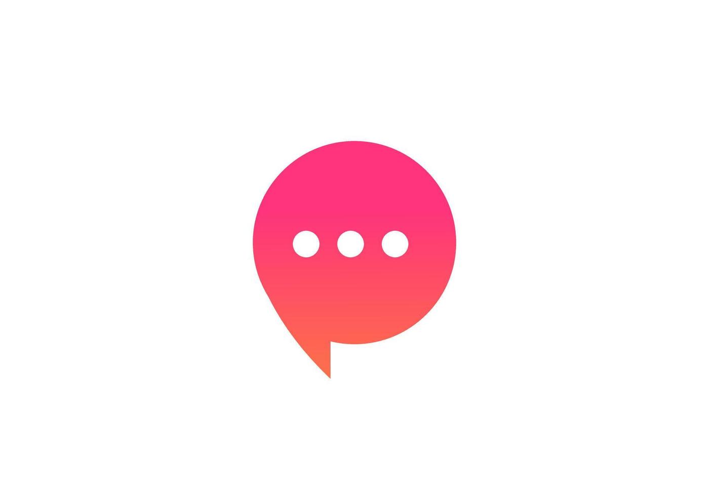 Modern Chatting or messaging bubbles with dots flat icon. vector