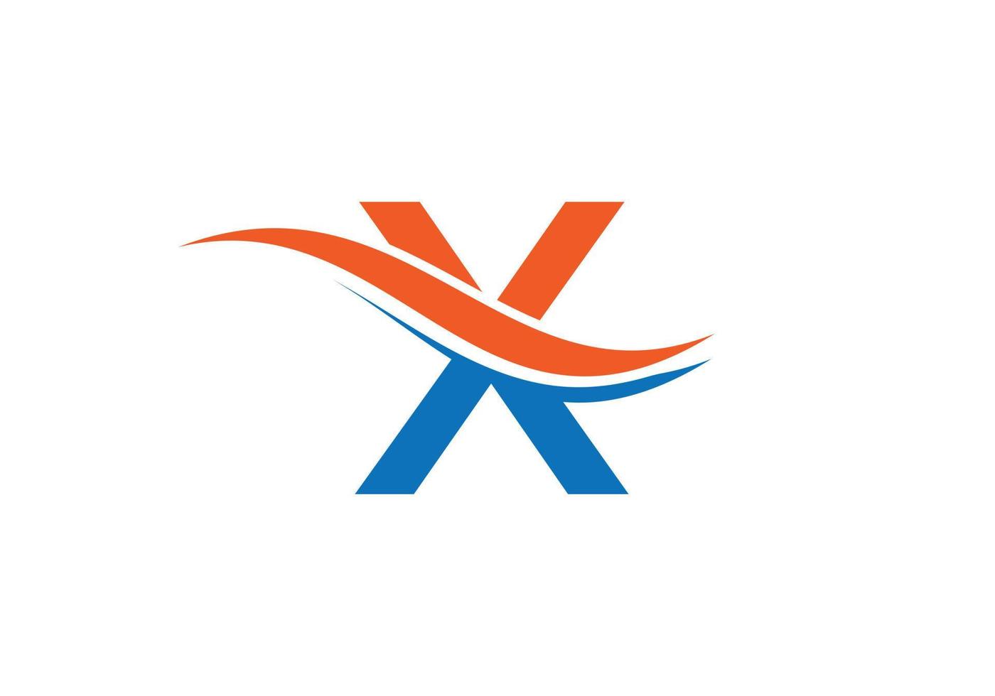 monograma x diseño de logotipo para identidad empresarial y empresarial vector