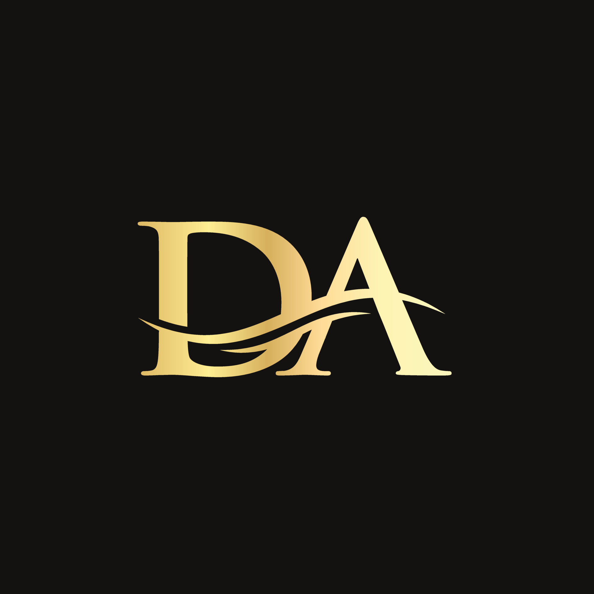 DA Linked Logo for business and company identity. Creative Letter DA