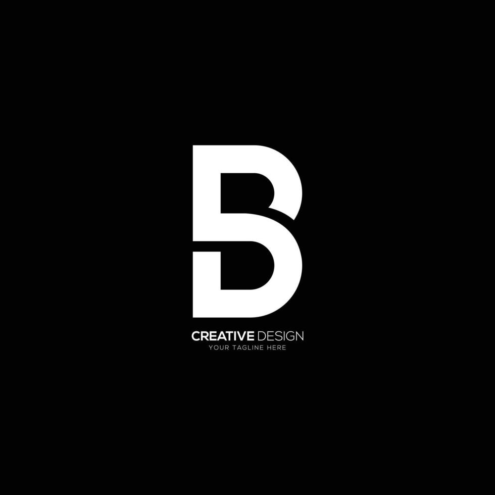 Modern letter B S creative monogram logo vector