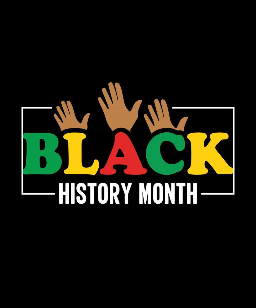 diseño de ilustración de logotipo de mes de historia negra vector