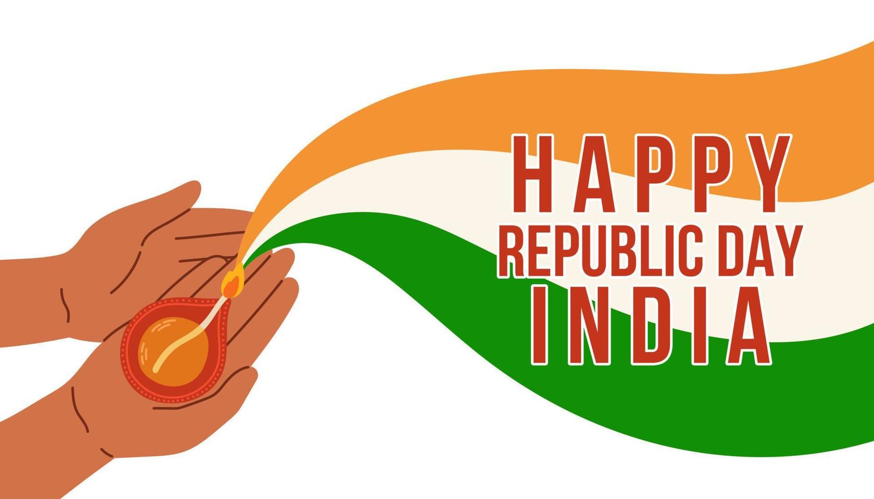 feliz día de la república, ilustración vectorial del día de la república india, diseño de banner del 26 de enero. ilustración vectorial vector