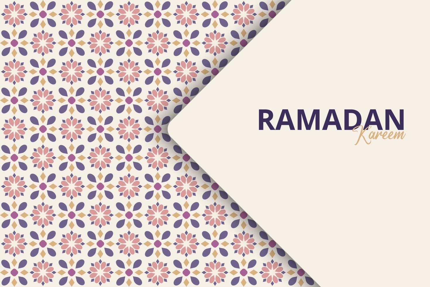 Ramadan kareem with arabic ornament background vector