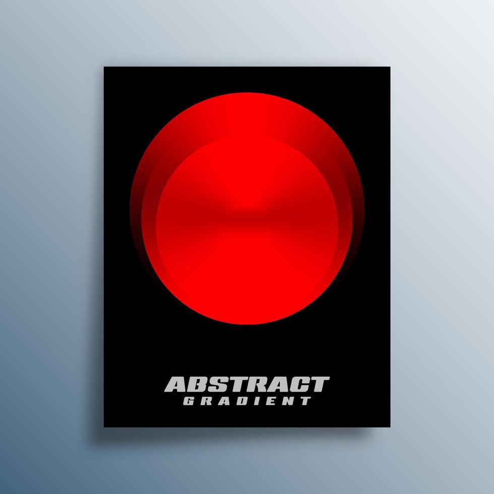 Red circle gradient design for poster, flyer, brochure cover, typography, or other printing products. Vector illustration.