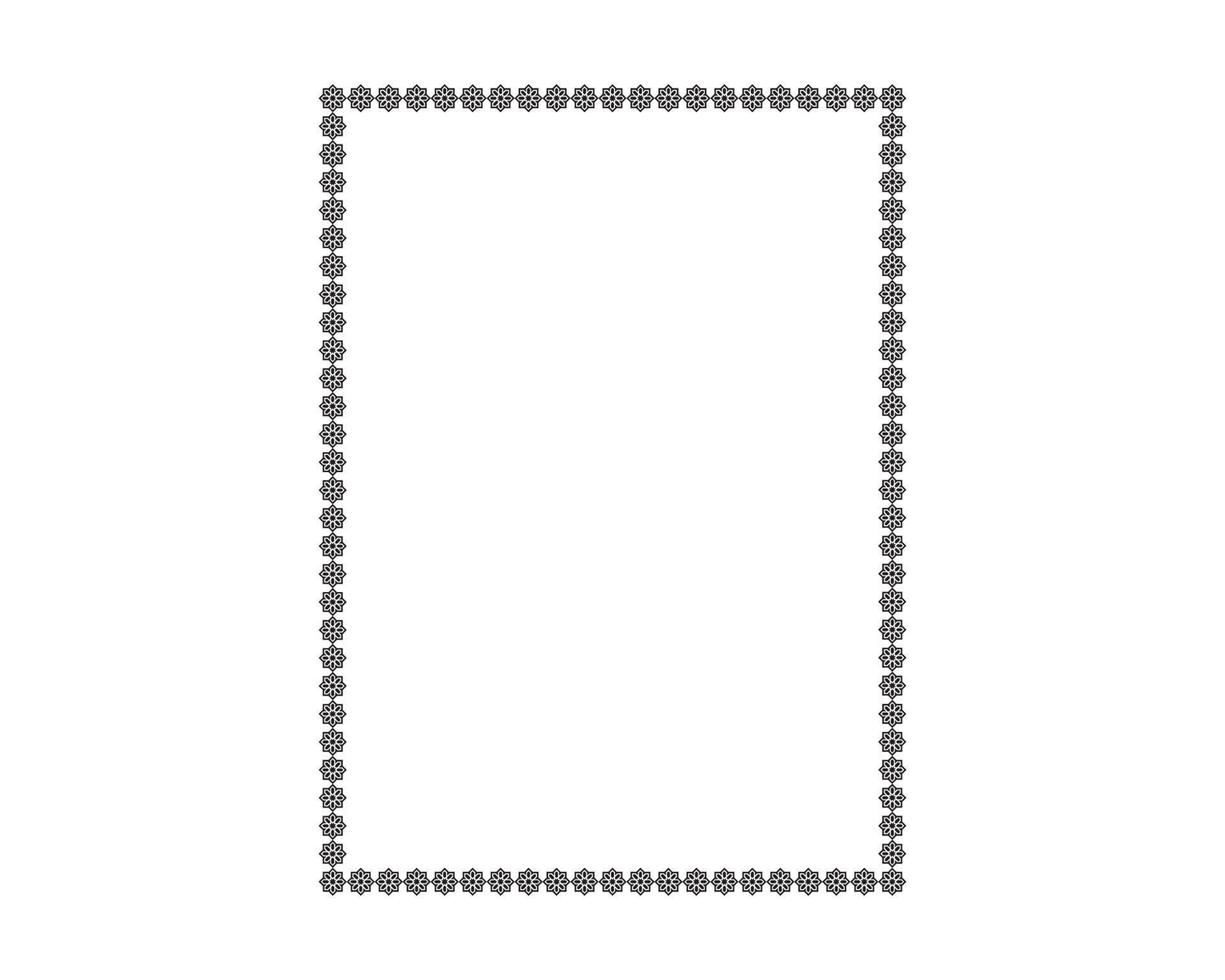Decorative wedding frame, antique museum picture border or deco divider. Isolated icon. vector Free Vector