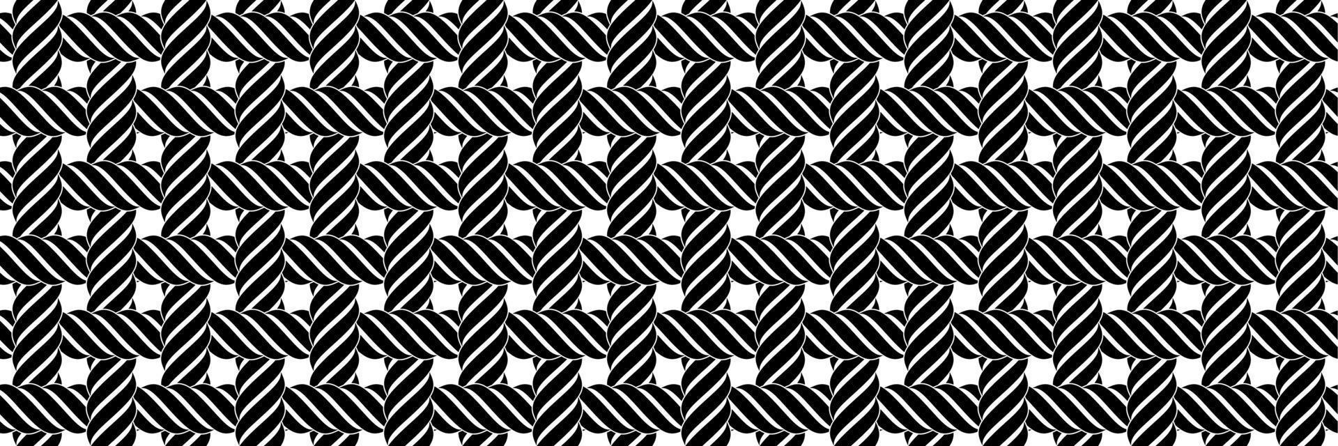 silhouette seamless pattern of woven rope. mesh rope seamless vector