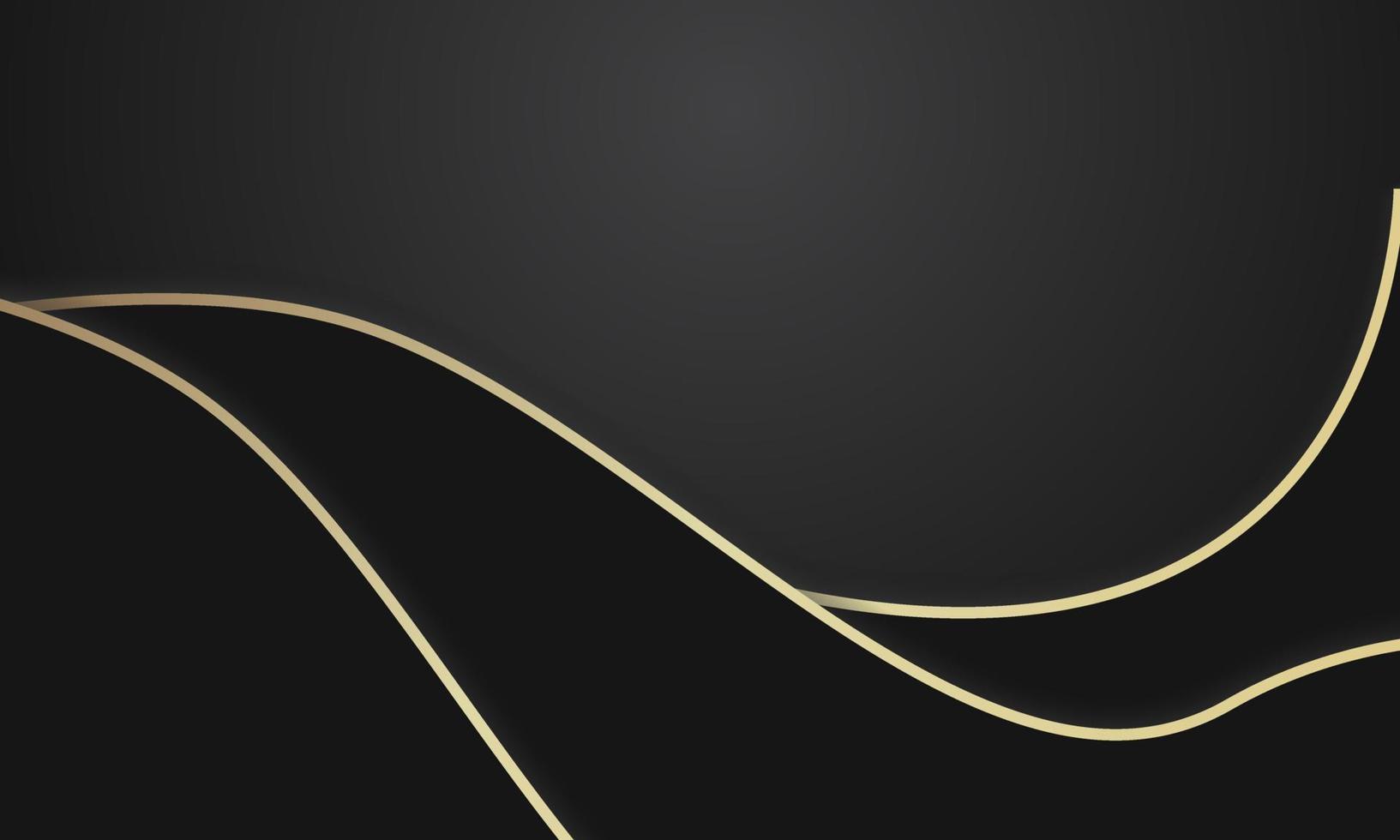 stock vector modern style golden lines wavy luxury on overlap black background
