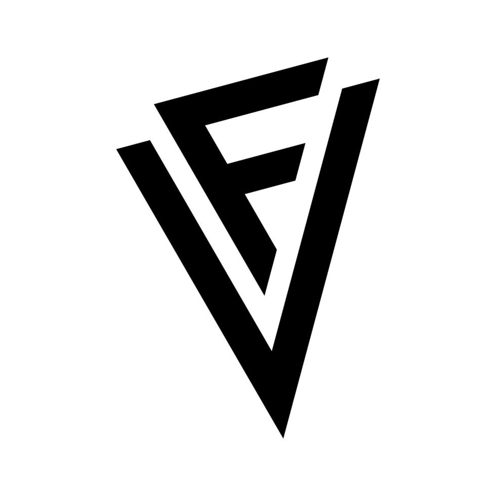 vector de diseño de logotipo letra vf