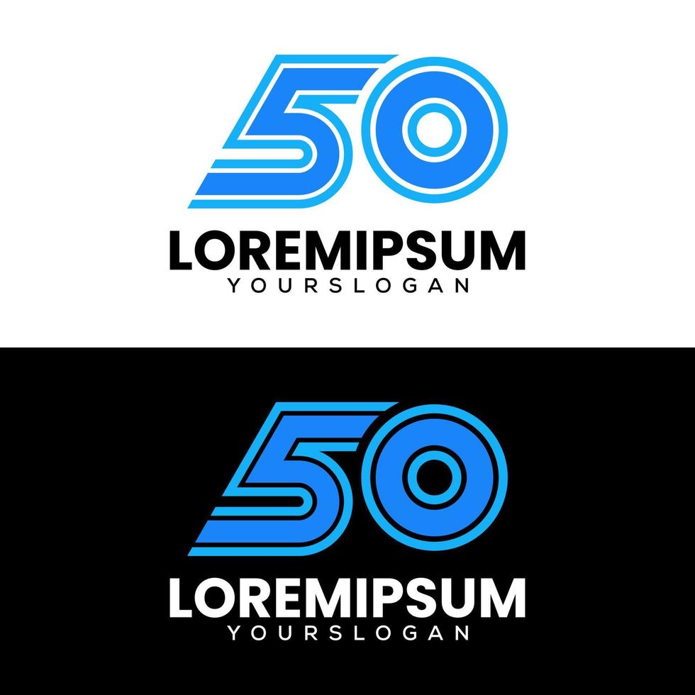 number 50 logo design vector 17193753 Vector Art at Vecteezy