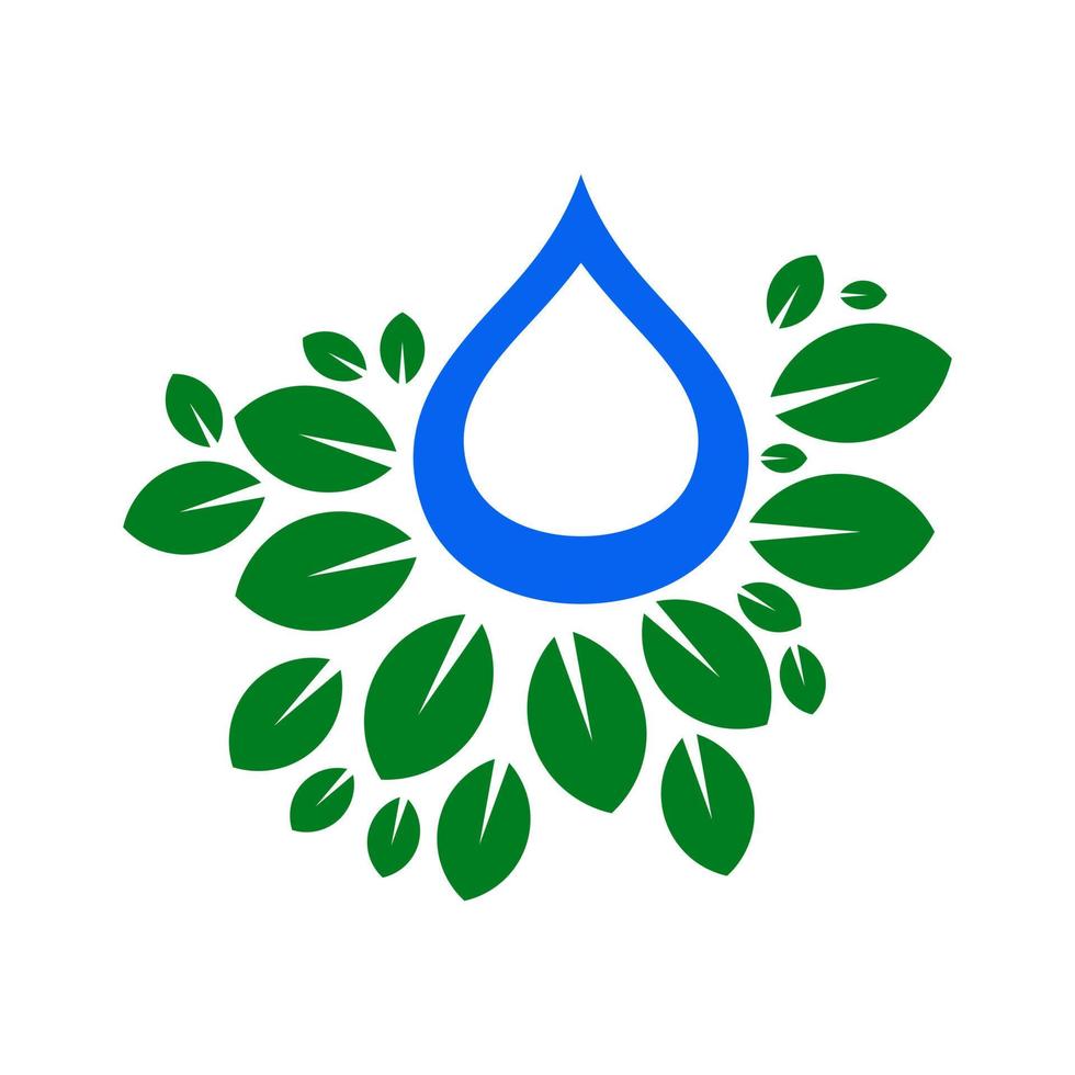 natural water logo design vector 17193756 Vector Art at Vecteezy