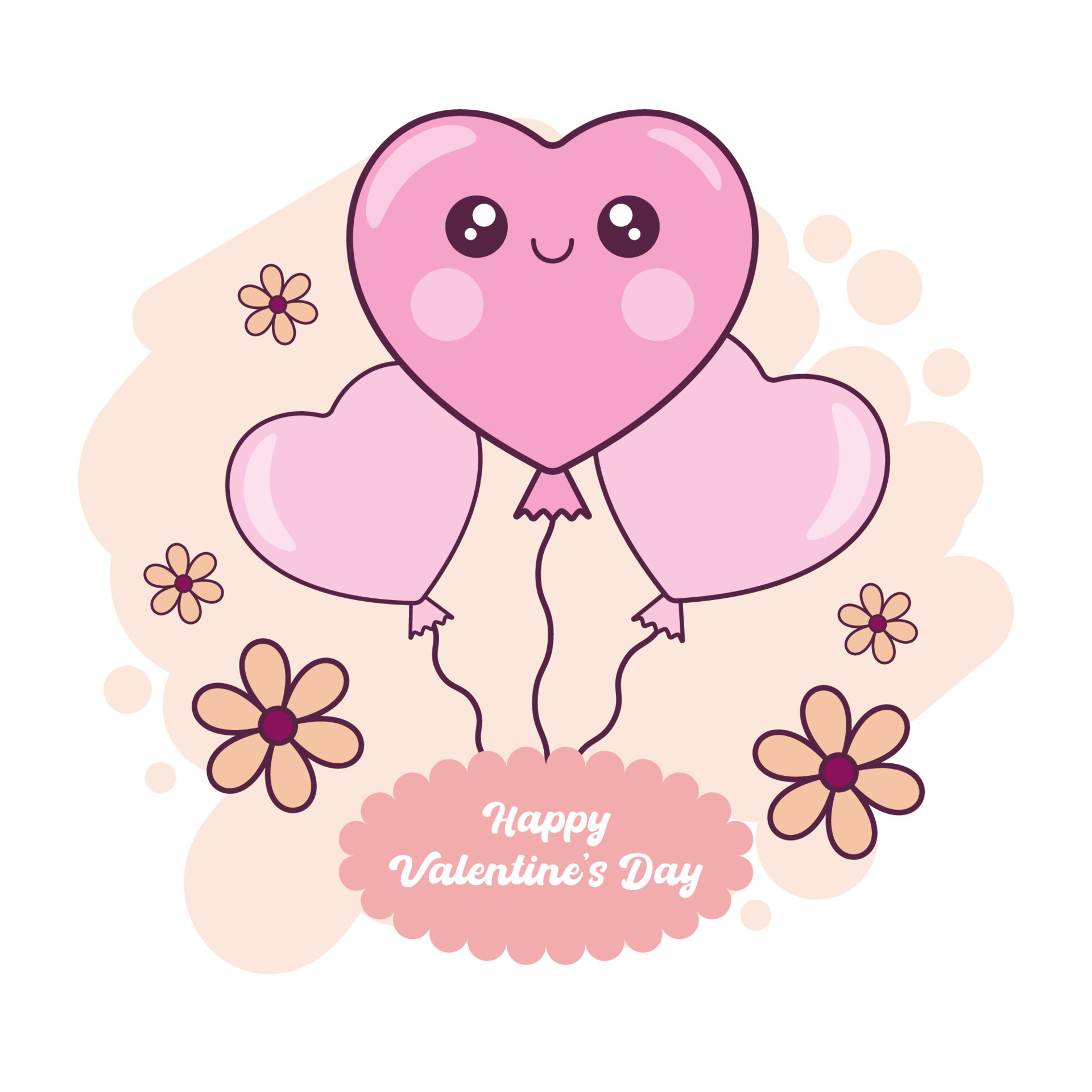 Cute cartoon kawaii balloon characters with flowers on a beige background. Hand drawn greeting card for birthday wishes, happy Valentine's Day. Love, romantic concept. 17193763 Vector Art at Vecteezy Cute cartoon kawaii balloon characters with flowers on a beige background. Hand drawn greeting card for birthday wishes, happy Valentine's Day. Love, romantic concept. 17193763 Vector Art at Vecteezy