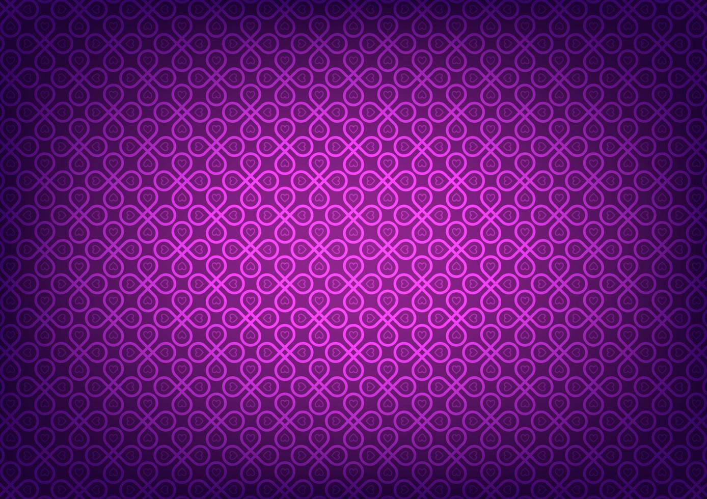 Heart in pink four leaf clover seamless pattern background vector