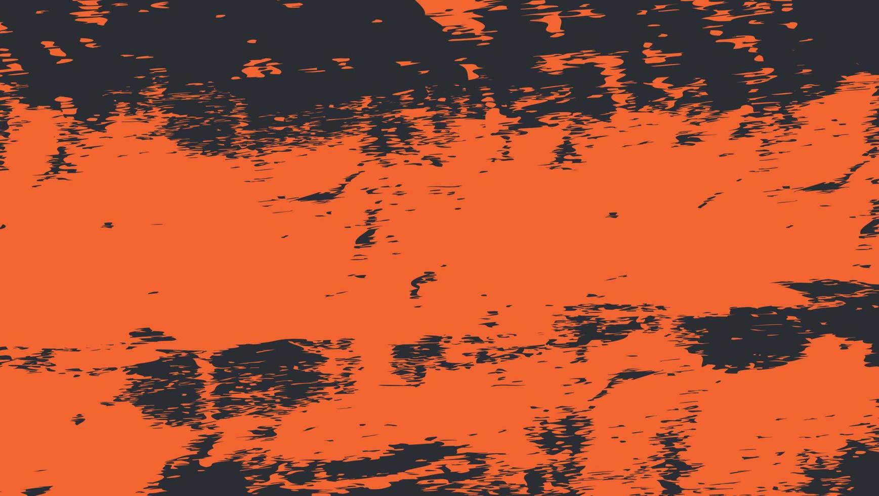 rasguño de grunge naranja abstracto en plantilla de fondo negro vector