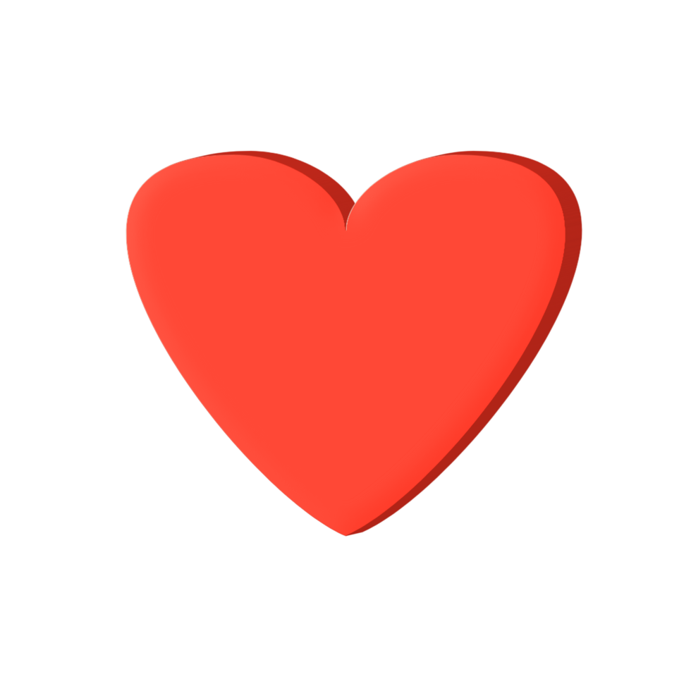 red love 3d icon png
