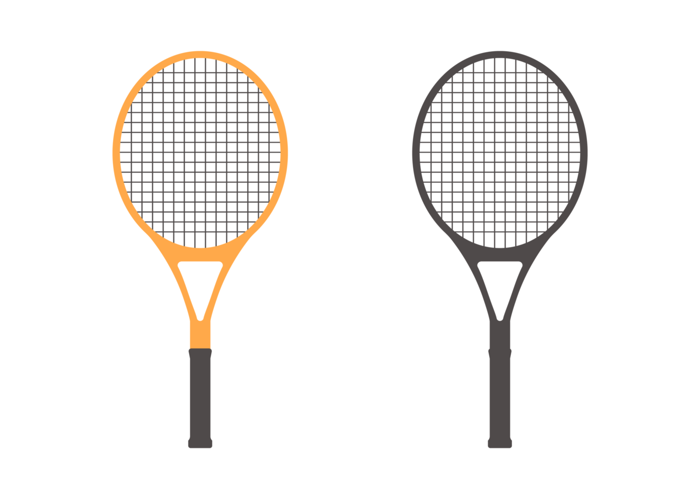 illustration colorée d'icône de raquette de tennis de badminton png