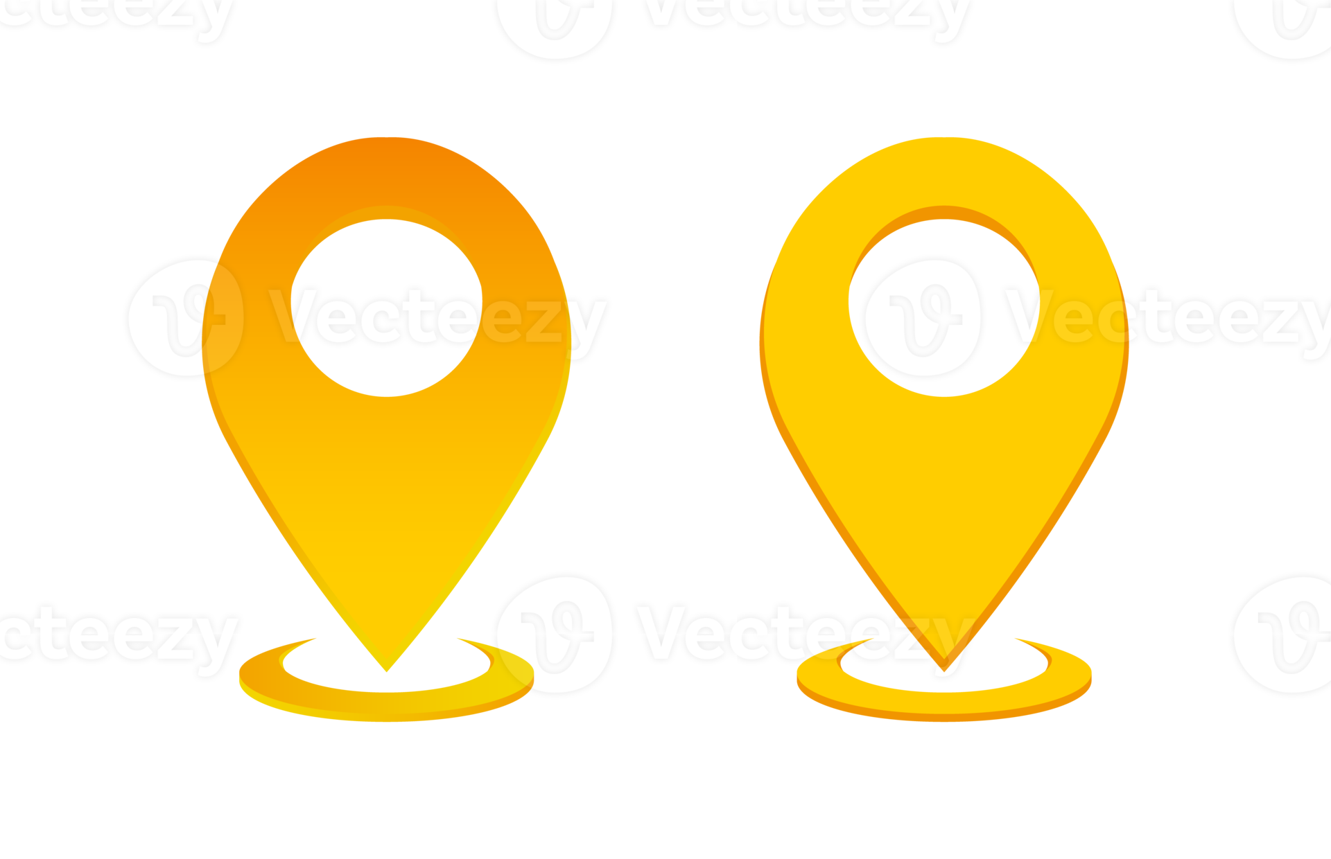 Yellow Location Pin Flat Gradient Logo Icon Set 17193878 PNG