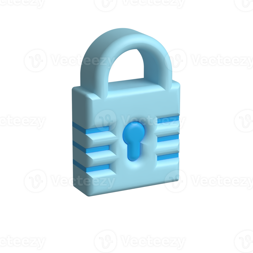 3D padlock icon png