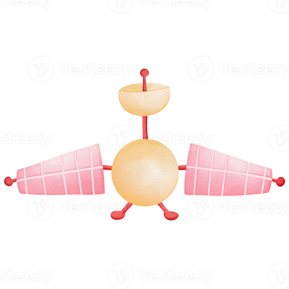 waterverf satelliet Valentijnsdag dag. ruimte Valentijn concept png