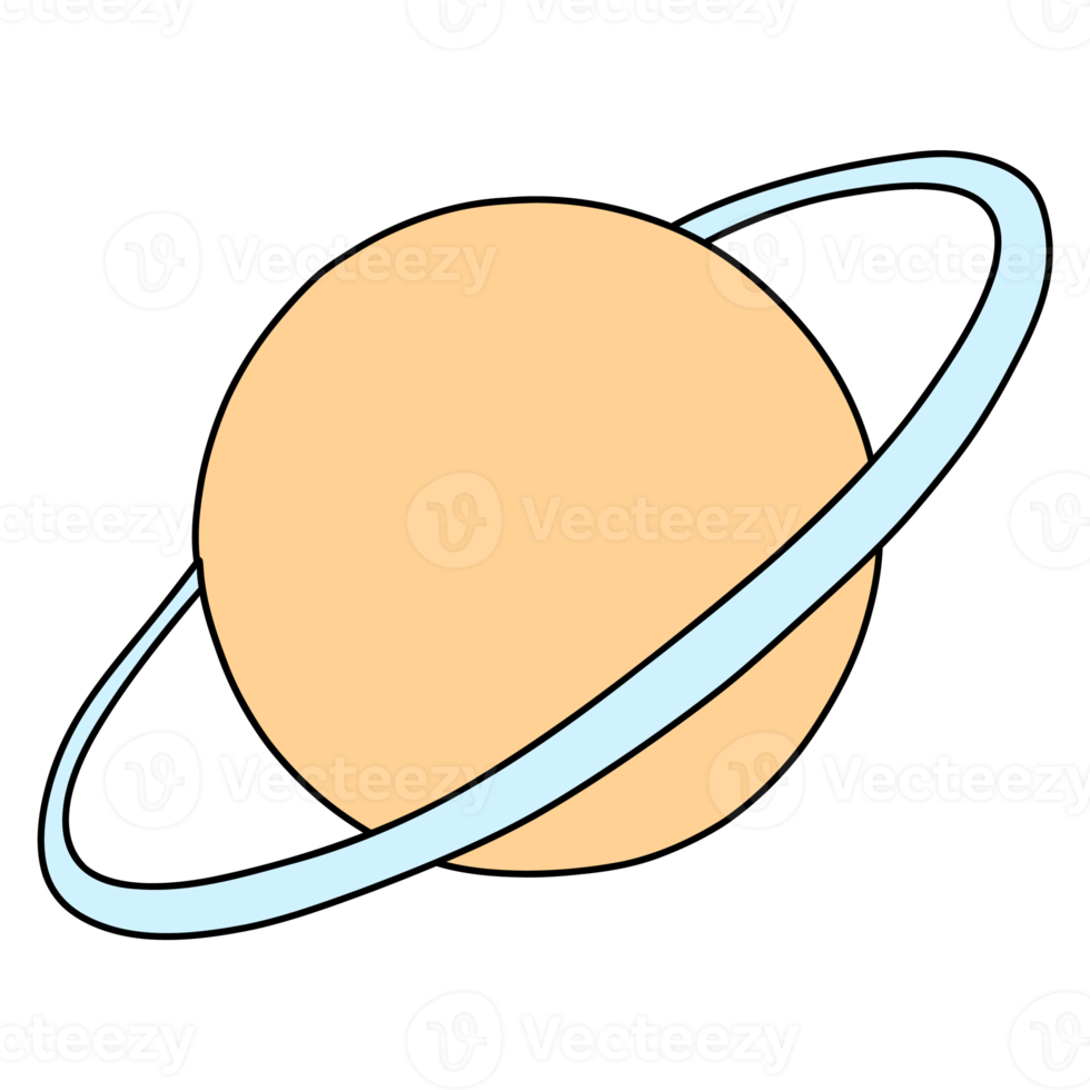 planet hand-drawn, Astronomy and Space concept png