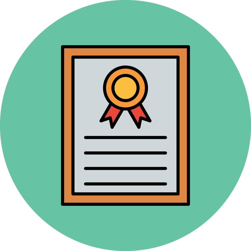 icono de vector de certificado