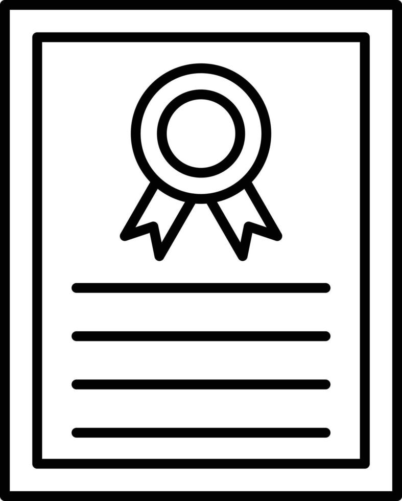 icono de vector de certificado