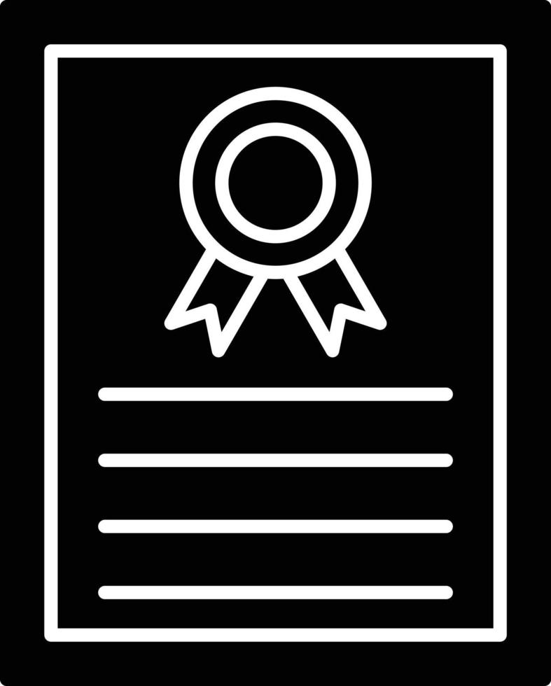 icono de vector de certificado