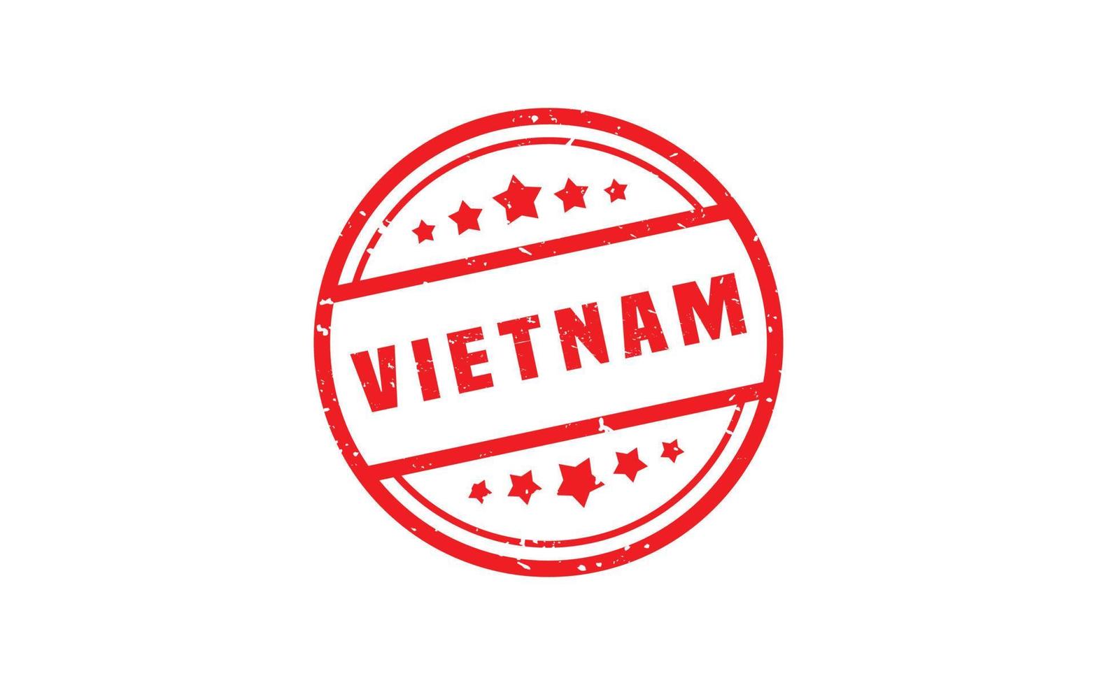 VIETNAM stamp rubber with grunge style on white background vector